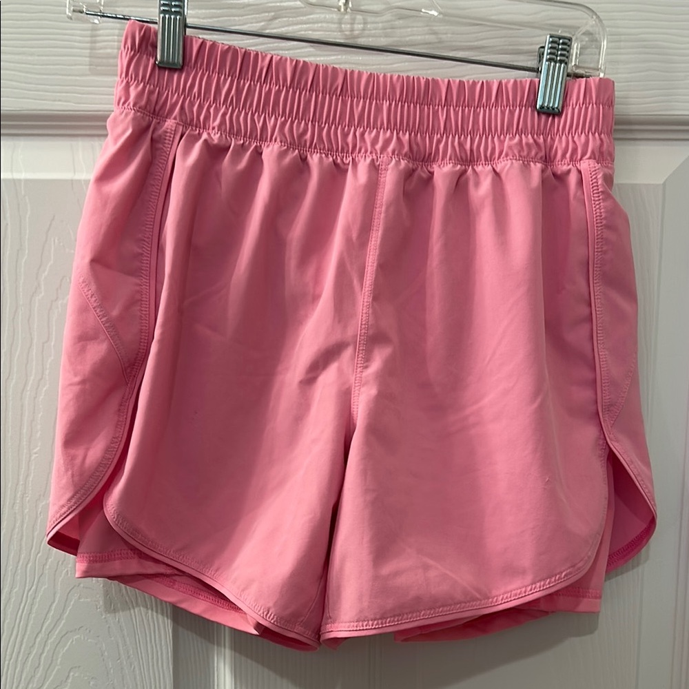 Avia Pink Women's Running Shorts Bike Liner
and 2 side-seam pockets. 3” inseam.